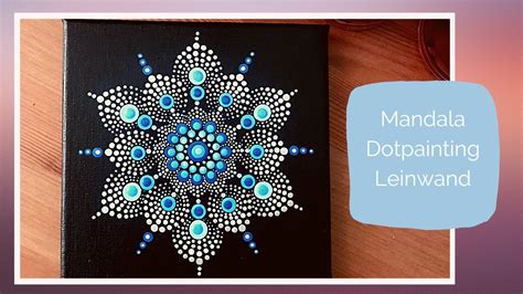 leinwand mandala|Leinwand mit einfachem Mandala Dotpainting Motiv